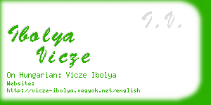 ibolya vicze business card